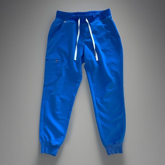 FIGS Technical Collection Jogger Scrub Pants Blue Womens Small Petite S/P - Picture 1 of 4